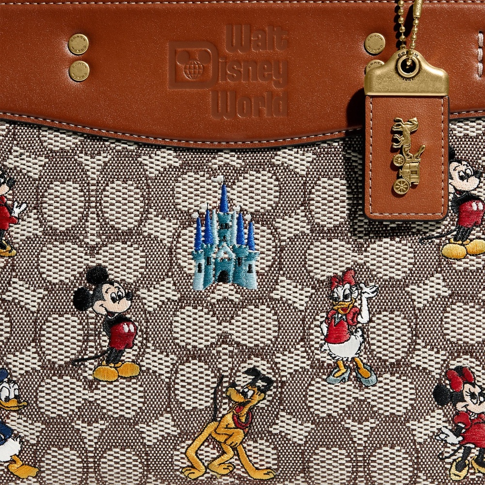 Disney X Coach Rogue Bag 25 In Signature Textile JacquardMickeyMouseFriendsEmbro